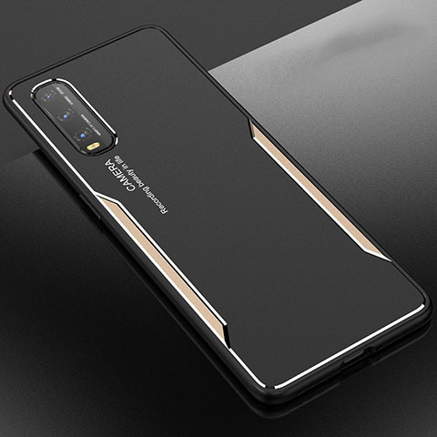 Coque Luxe Aluminum Metal Housse Etui pour Oppo Find X2 Or