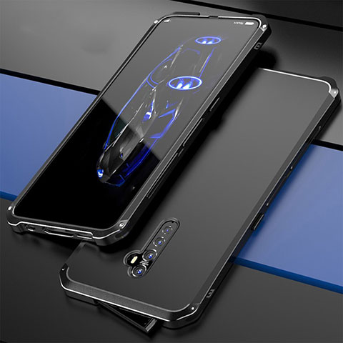 Coque Luxe Aluminum Metal Housse Etui pour Oppo Reno2 Noir