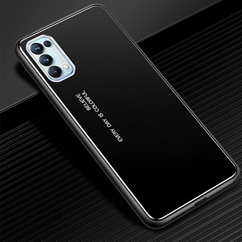 Coque Luxe Aluminum Metal Housse Etui pour Oppo Reno5 Pro 5G Noir