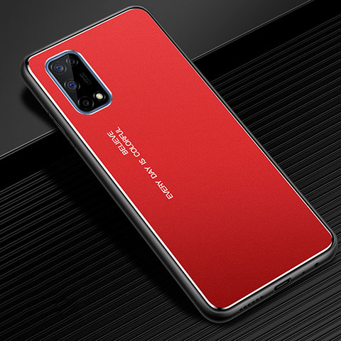 Coque Luxe Aluminum Metal Housse Etui pour Realme X7 5G Rouge