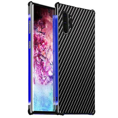 Coque Luxe Aluminum Metal Housse Etui pour Samsung Galaxy Note 10 Plus 5G Bleu