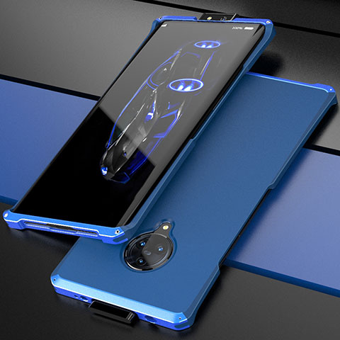 Coque Luxe Aluminum Metal Housse Etui pour Vivo Nex 3S Bleu