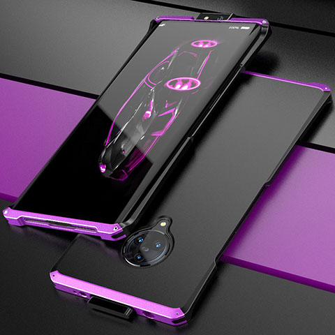 Coque Luxe Aluminum Metal Housse Etui pour Vivo Nex 3S Violet