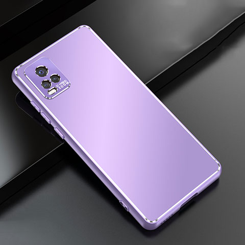 Coque Luxe Aluminum Metal Housse Etui pour Vivo V20 Pro 5G Violet Clair