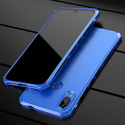 Coque Luxe Aluminum Metal Housse Etui pour Xiaomi Redmi Note 7 Bleu