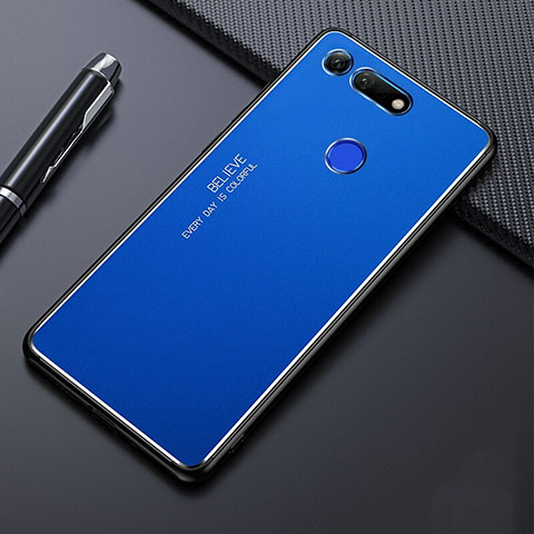 Coque Luxe Aluminum Metal Housse Etui T01 pour Huawei Honor View 20 Bleu