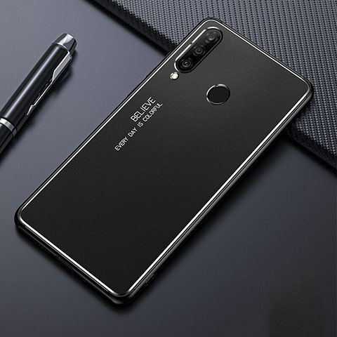 Coque Luxe Aluminum Metal Housse Etui T01 pour Huawei Nova 4e Noir