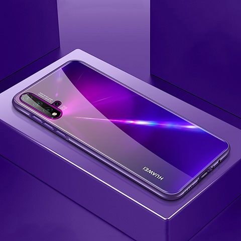 Coque Luxe Aluminum Metal Housse Etui T01 pour Huawei Nova 5 Violet