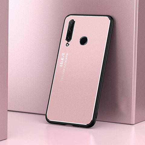 Coque Luxe Aluminum Metal Housse Etui T01 pour Huawei P Smart+ Plus (2019) Or Rose