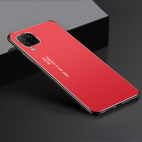 Coque Luxe Aluminum Metal Housse Etui T01 pour Huawei P40 Lite Rouge