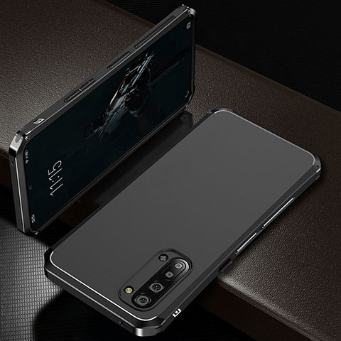 Coque Luxe Aluminum Metal Housse Etui T01 pour Oppo Find X2 Lite Noir