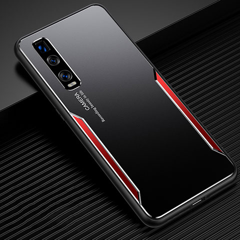 Coque Luxe Aluminum Metal Housse Etui T01 pour Oppo Find X2 Pro Rouge