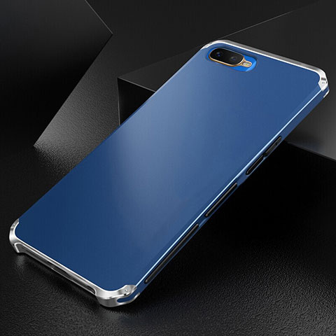 Coque Luxe Aluminum Metal Housse Etui T01 pour Oppo K1 Bleu