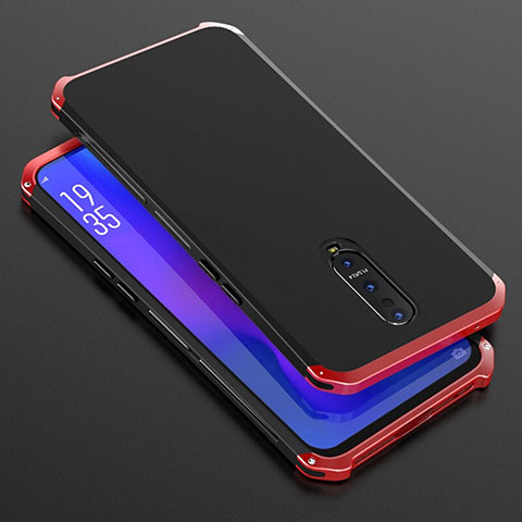 Coque Luxe Aluminum Metal Housse Etui T01 pour Oppo R17 Pro Rouge