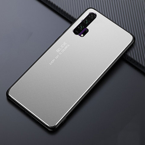 Coque Luxe Aluminum Metal Housse Etui T02 pour Huawei Honor 20 Pro Argent