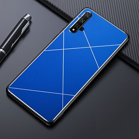 Coque Luxe Aluminum Metal Housse Etui T02 pour Huawei Honor 20S Bleu