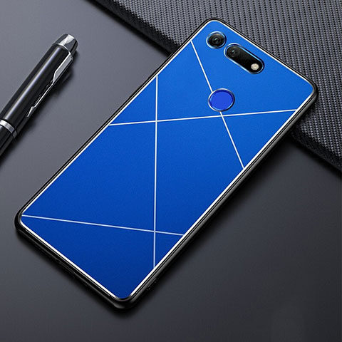 Coque Luxe Aluminum Metal Housse Etui T02 pour Huawei Honor V20 Bleu