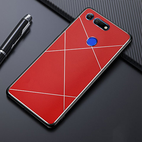 Coque Luxe Aluminum Metal Housse Etui T02 pour Huawei Honor View 20 Rouge