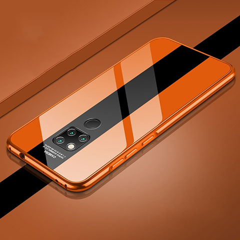 Coque Luxe Aluminum Metal Housse Etui T02 pour Huawei Mate 20 X 5G Orange