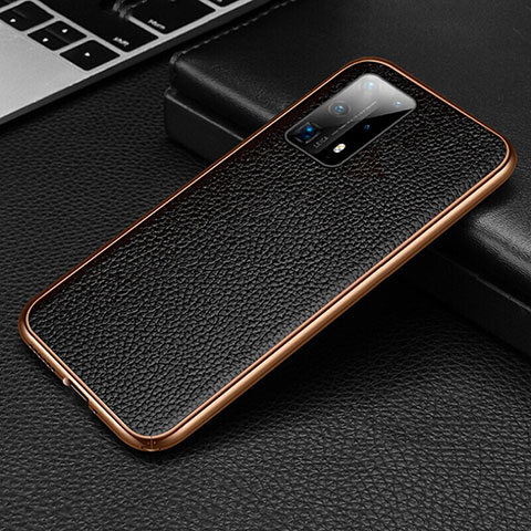 Coque Luxe Aluminum Metal Housse Etui T02 pour Huawei P40 Pro+ Plus Or et Noir