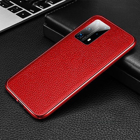 Coque Luxe Aluminum Metal Housse Etui T02 pour Huawei P40 Pro+ Plus Rouge