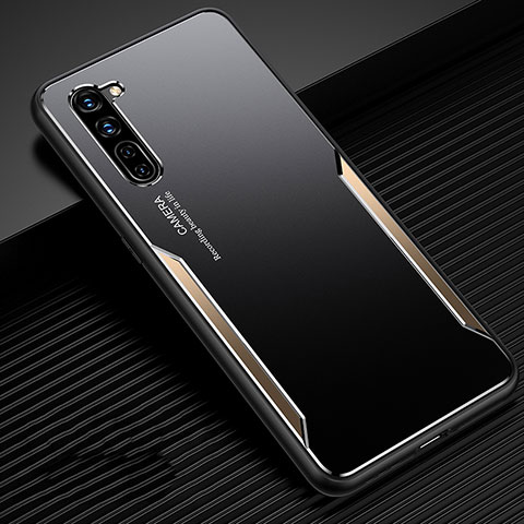 Coque Luxe Aluminum Metal Housse Etui T02 pour Oppo K7 5G Or