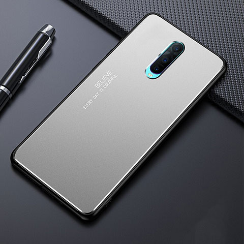 Coque Luxe Aluminum Metal Housse Etui T02 pour Oppo R17 Pro Argent