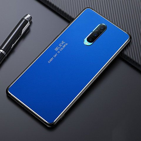 Coque Luxe Aluminum Metal Housse Etui T02 pour Oppo R17 Pro Bleu