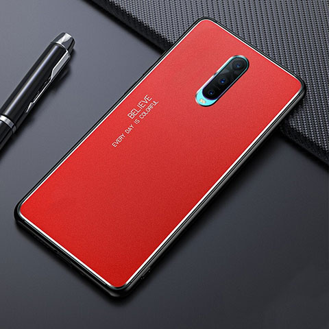 Coque Luxe Aluminum Metal Housse Etui T02 pour Oppo R17 Pro Rouge