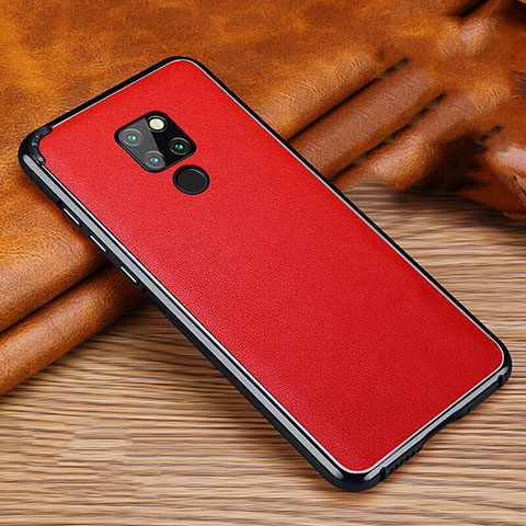 Coque Luxe Aluminum Metal Housse Etui T03 pour Huawei Mate 20 Rouge