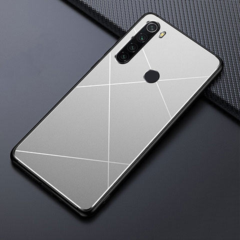 Coque Luxe Aluminum Metal Housse Etui T03 pour Xiaomi Redmi Note 8 Argent