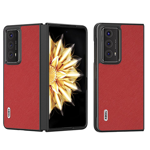 Coque Luxe Cuir et Plastique Housse Etui Mat B01H pour Huawei Honor Magic V2 5G Rouge