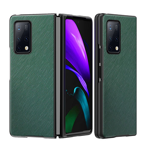 Coque Luxe Cuir et Plastique Housse Etui Mat B01H pour Huawei Mate X2 Vert