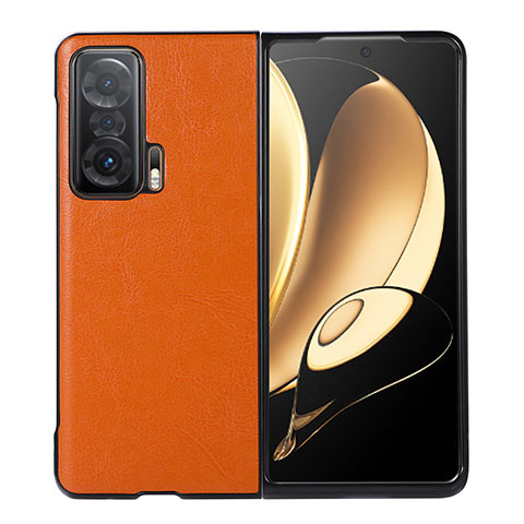 Coque Luxe Cuir et Plastique Housse Etui Mat B03H pour Huawei Honor Magic V 5G Orange