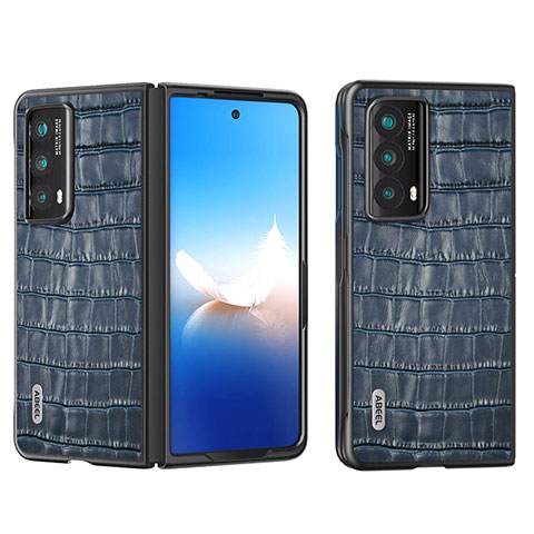 Coque Luxe Cuir et Plastique Housse Etui Mat B05H pour Huawei Honor Magic Vs2 5G Bleu