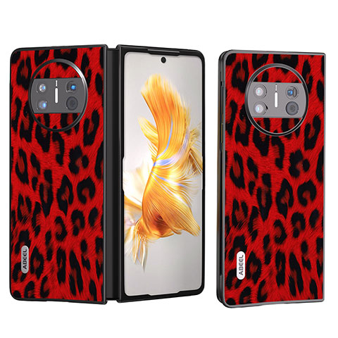 Coque Luxe Cuir et Plastique Housse Etui Mat B05H pour Huawei Mate X3 Rouge