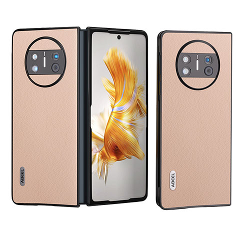 Coque Luxe Cuir et Plastique Housse Etui Mat B08H pour Huawei Mate X5 Or