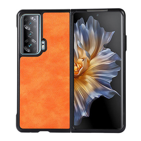 Coque Luxe Cuir et Plastique Housse Etui Mat BH1 pour Huawei Honor Magic Vs 5G Orange