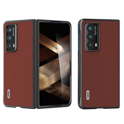 Coque Luxe Cuir et Plastique Housse Etui Mat BH1 pour Huawei Honor Magic Vs2 5G Marron