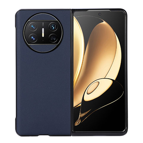 Coque Luxe Cuir et Plastique Housse Etui Mat BH1 pour Huawei Mate X5 Bleu