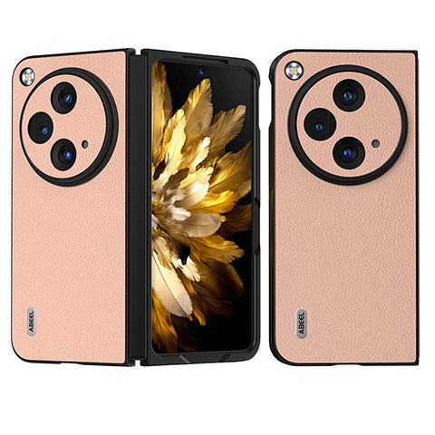 Coque Luxe Cuir et Plastique Housse Etui Mat BH14 pour OnePlus Open 5G Rose