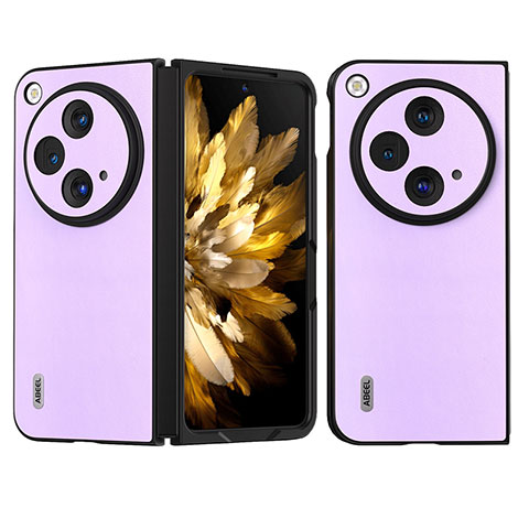 Coque Luxe Cuir et Plastique Housse Etui Mat BH18 pour Oppo Find N3 5G Violet