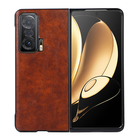 Coque Luxe Cuir et Plastique Housse Etui Mat BH2 pour Huawei Honor Magic V 5G Marron