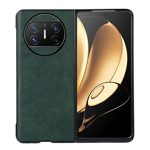 Coque Luxe Cuir et Plastique Housse Etui Mat BH3 pour Huawei Mate X3 Vert