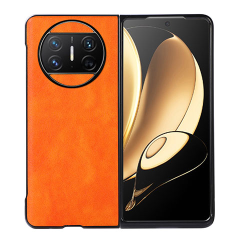 Coque Luxe Cuir et Plastique Housse Etui Mat BH3 pour Huawei Mate X5 Orange