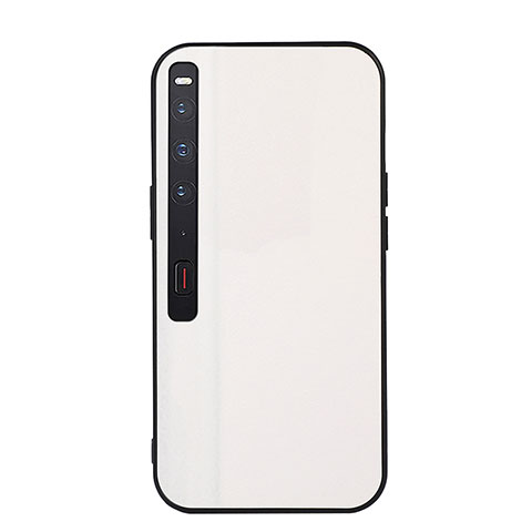 Coque Luxe Cuir et Plastique Housse Etui Mat BH3 pour Huawei Mate Xs 2 Blanc