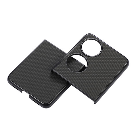 Coque Luxe Cuir et Plastique Housse Etui Mat BH3 pour Huawei P50 Pocket Noir