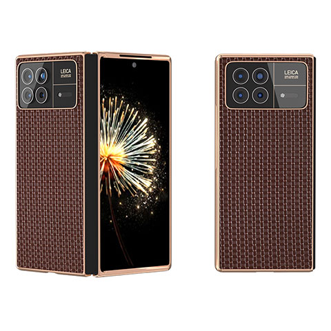 Coque Luxe Cuir et Plastique Housse Etui Mat BH3 pour Xiaomi Mix Fold 3 5G Marron