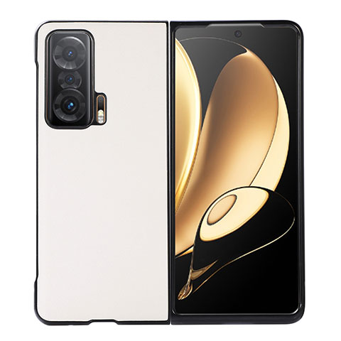 Coque Luxe Cuir et Plastique Housse Etui Mat BH5 pour Huawei Honor Magic V 5G Blanc