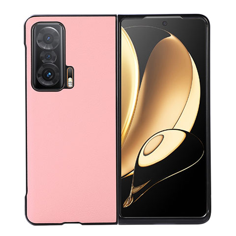 Coque Luxe Cuir et Plastique Housse Etui Mat BH5 pour Huawei Honor Magic V 5G Or Rose